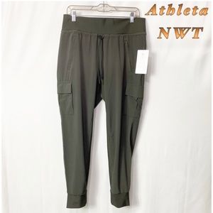 Athleta-Army Green Sutton Joggers sz10